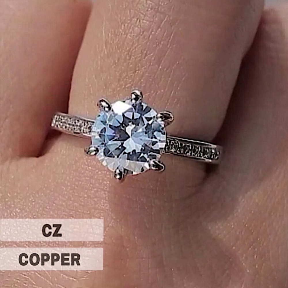 ⚜️𝟯𝟬%𝗢𝗙𝗙 𝗯𝘂𝗻𝗱𝗹𝗲𝘀 𝟯+⚜️ NEW CZ Classic Solitaire Ring